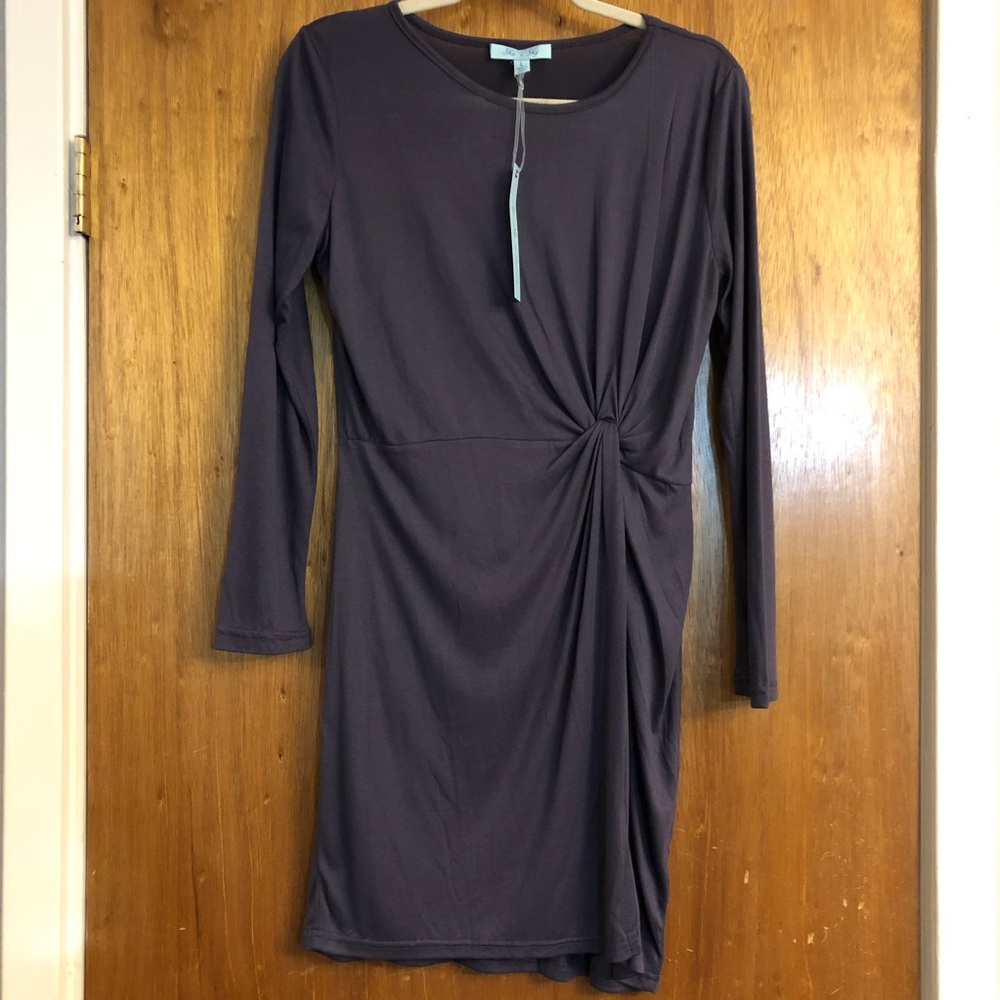 She + Sky Navy Long Sleeve Dress Size Large